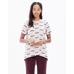 Madewell Silk Tailored Tee in Ikat Dash